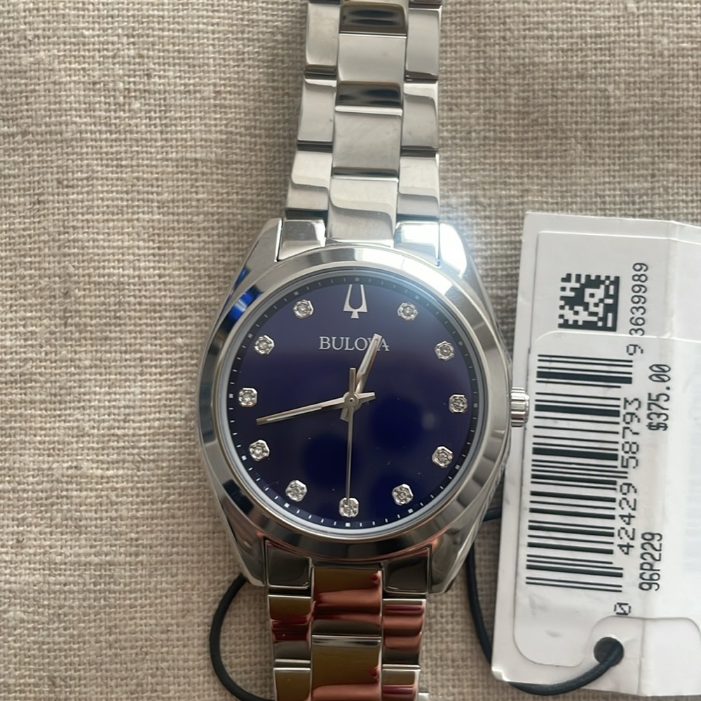Bulova Women’s Surveyor Watch -genuine diamonds Style #96P229